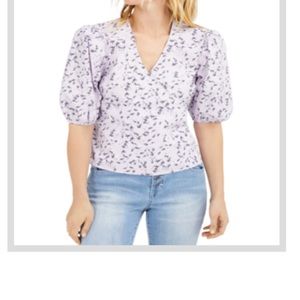 INC floral puff blouse NWT sz XL